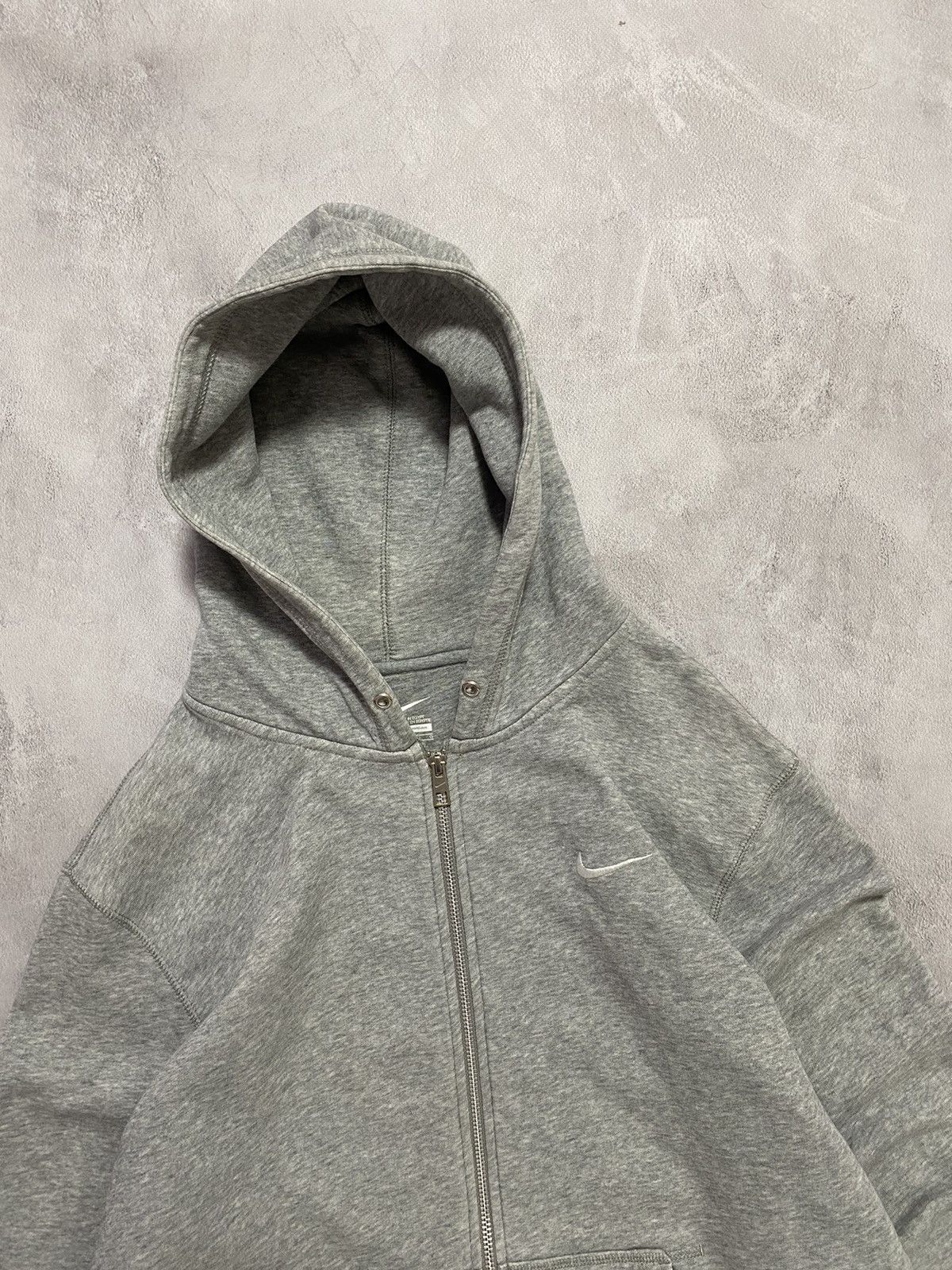 Nike × Vintage 🦍 Vintage Zip Up Hoodie Nike Mini Swoosh Size US L / EU 52-54 / 3 - 3 Thumbnail