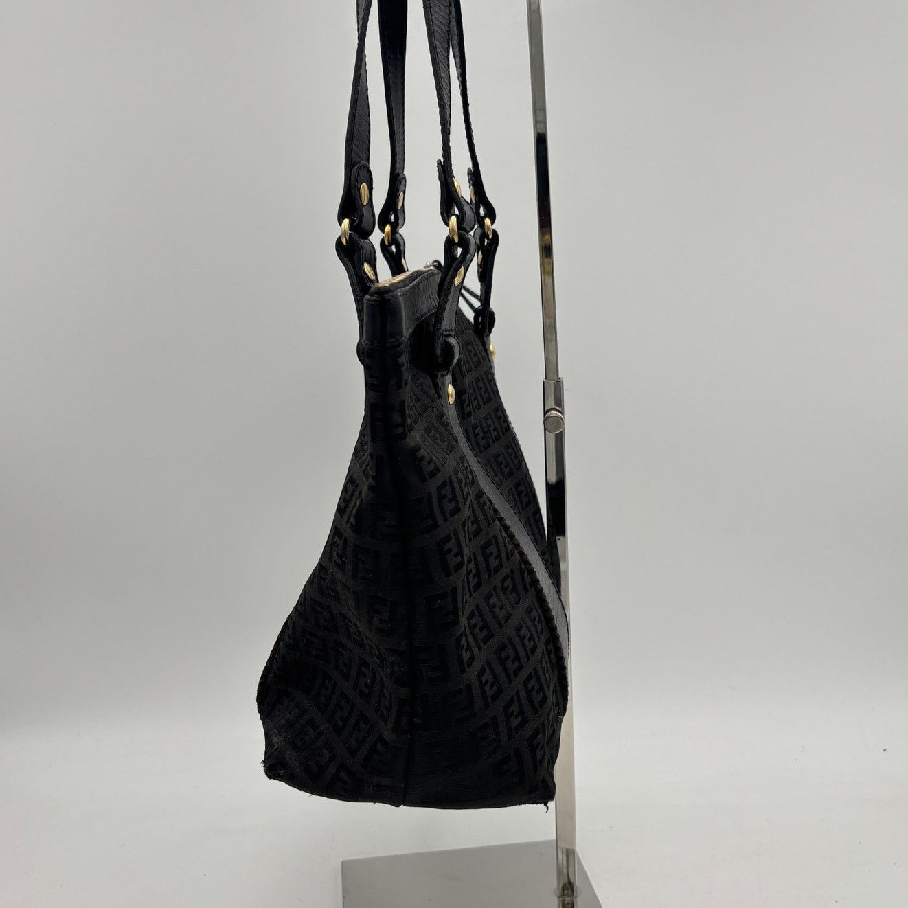 Fendi Vintage Fendi Tote Bag Zucchino Zucca Canvas Leather Women's Size ONE SIZE - 3 Thumbnail
