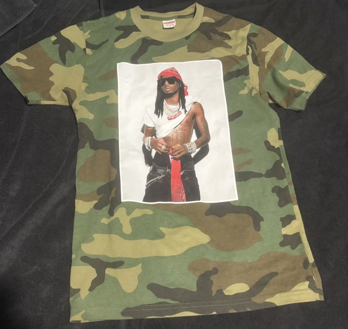 Supreme Supreme Playboi Carti Tee Woodland Camo | Grailed