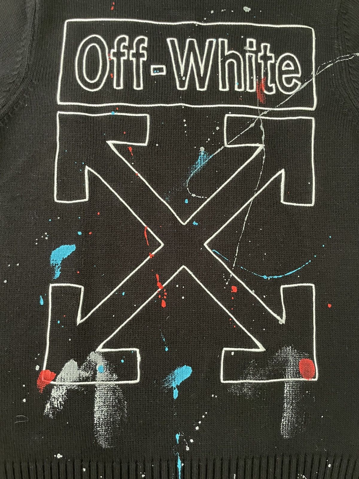 Japanese Brand Off White Sweatshirt with Paint Splash Design Size US M / EU 48-50 / 2 - 5 Thumbnail