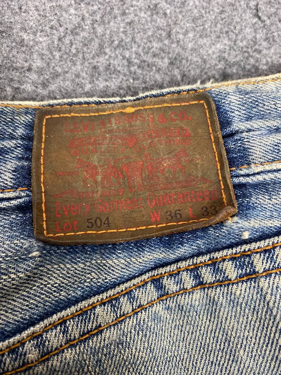 Levi's vintage levis 504 rusty distressed denim nice design Size US 37 - 5 Thumbnail