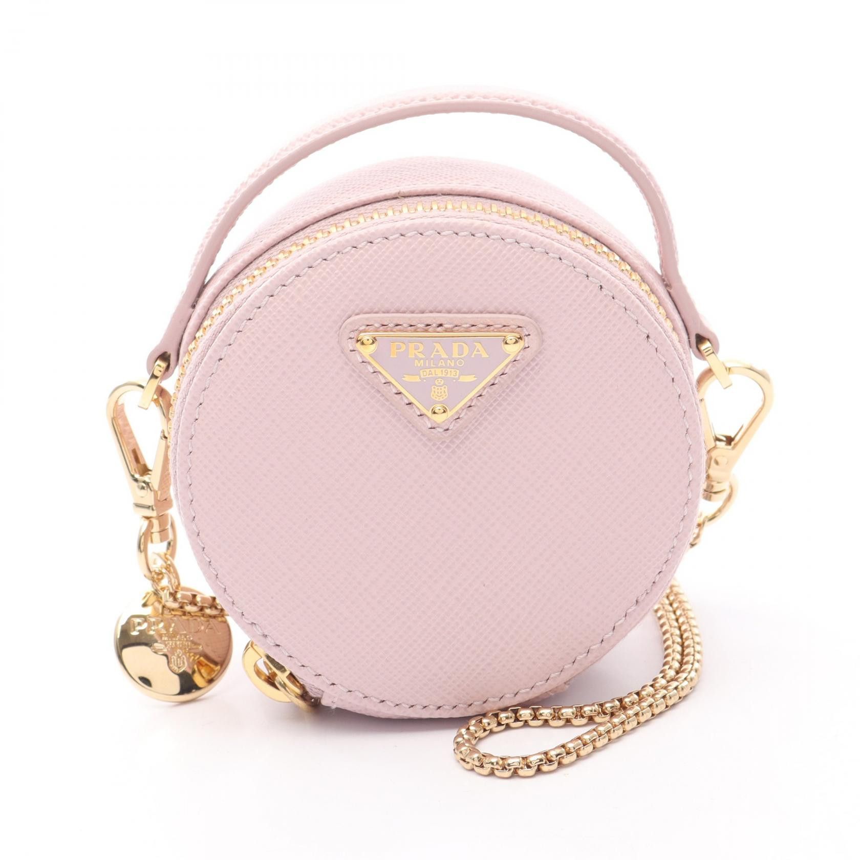 Prada Prada Saffiano Triangle Mini Pouch Saffiano Leather Shoulder Bag Leather Shoulder Bag 1NR023 DUTY FREE for USA