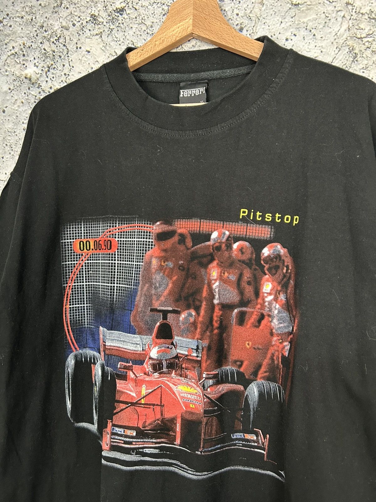 Ferrari Vintage Ferrari F1 Pitstop Graphic Racing Tee 90s Motorsport Size US XL / EU 56 / 4 - 3 Thumbnail