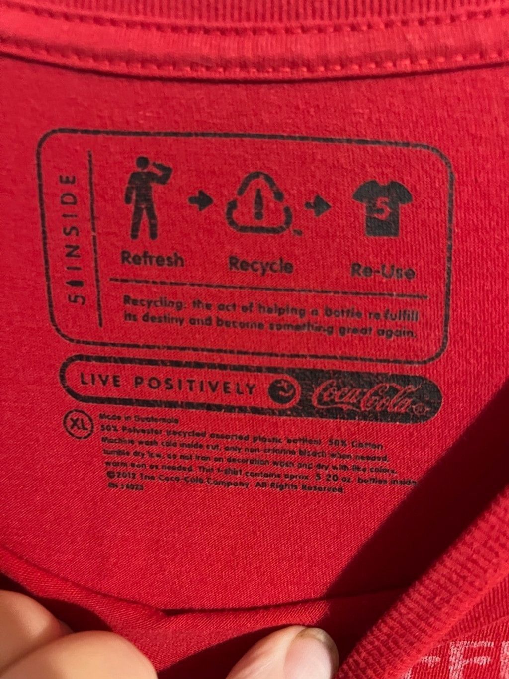 Coca Cola Men's Coca-Cola Short Sleeve Tee XL Red White Size US XL / EU 56 / 4 - 3 Thumbnail