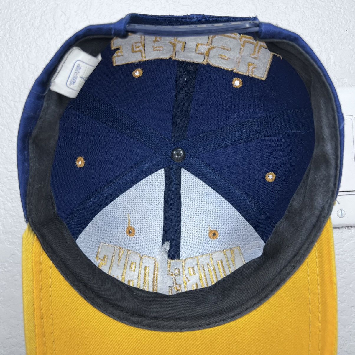 NCAA Vintage 1990s Notre Dame Fighting Irish Blockhead Snapback 🔥 Size ONE SIZE - 10 Thumbnail