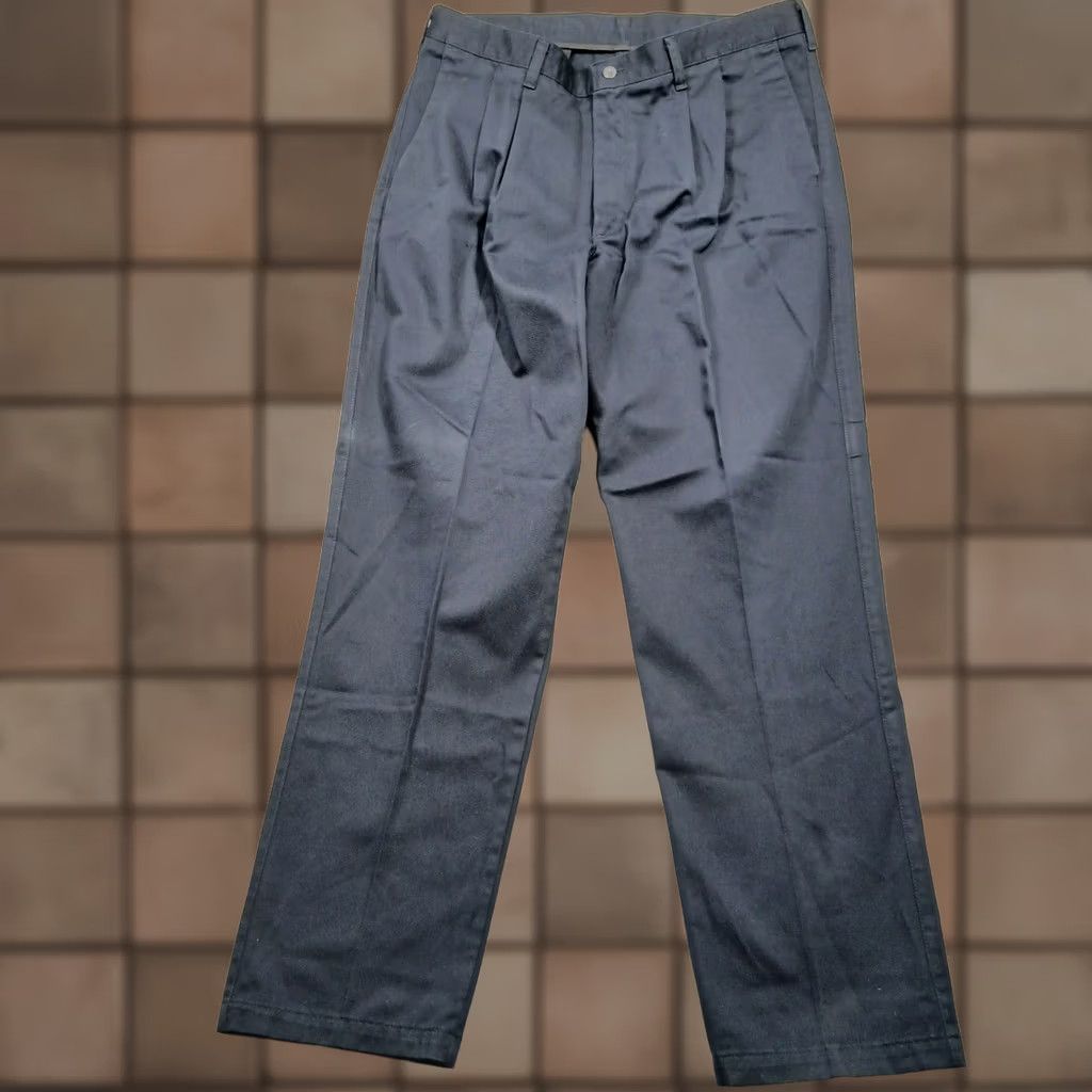 Lee Lee Workwear Pants Mens 36x32 Navy 100% Cotton Pleated Front Dress Pants Vintage No Size US 38 / EU 54 - 1 Thumbnail
