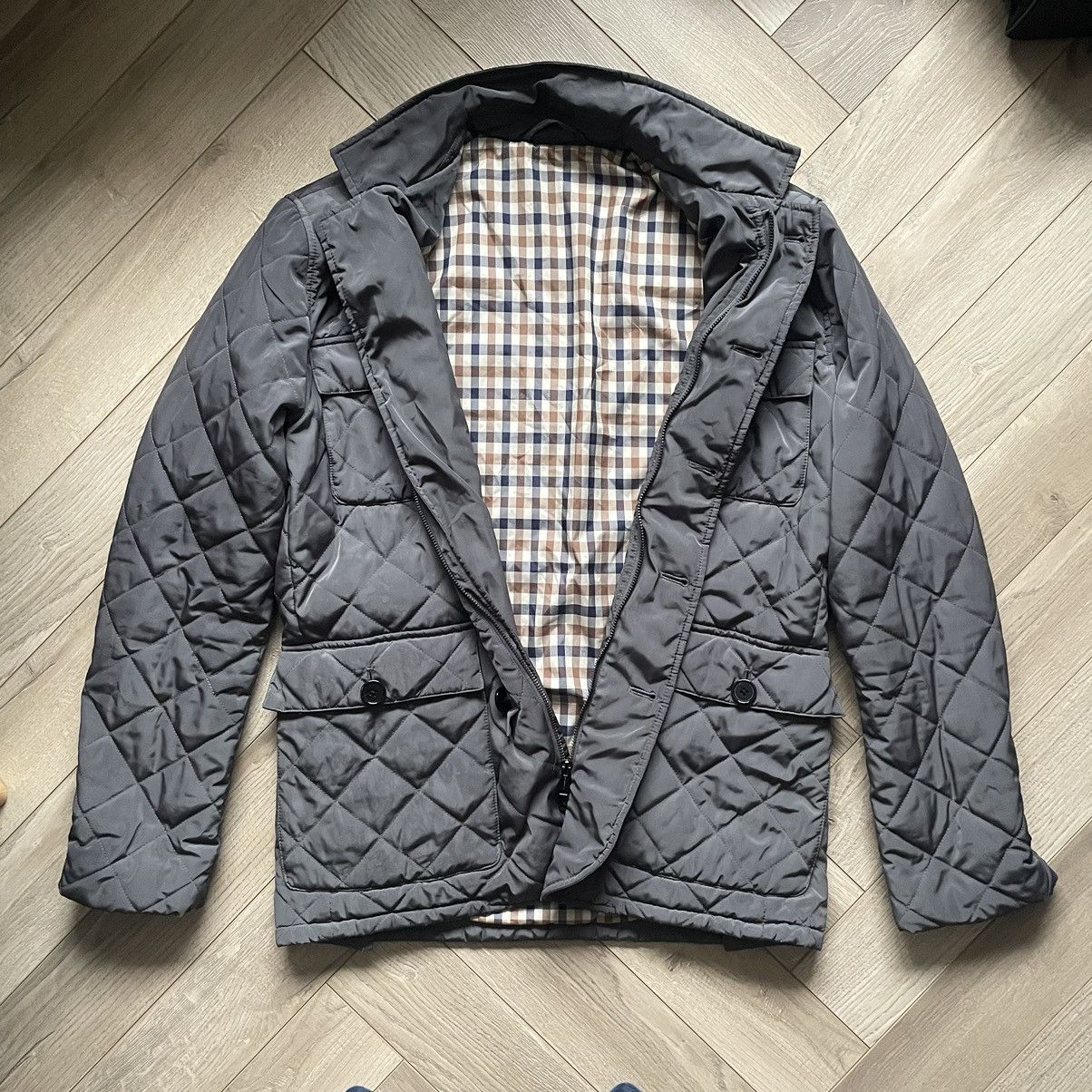 Aquascutum Aquascutum Club Check Quilted Puffer Jacket Size US M / EU 48-50 / 2 - 5 Thumbnail