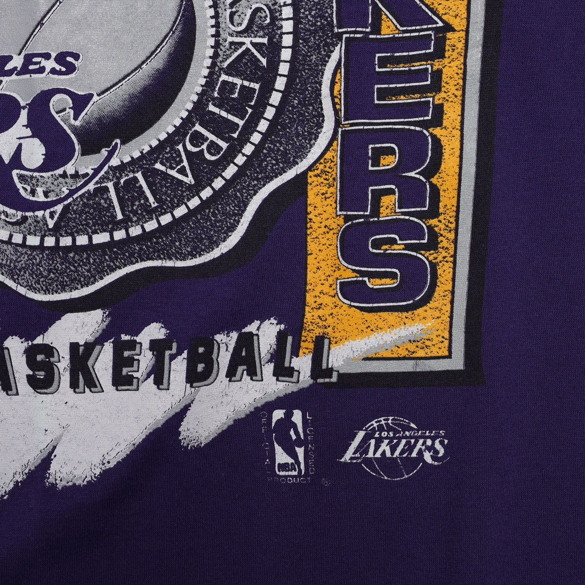 NBA Vintage Los Angeles Lakers Purple Tee NBA 90s Size US XL / EU 56 / 4 - 4 Thumbnail