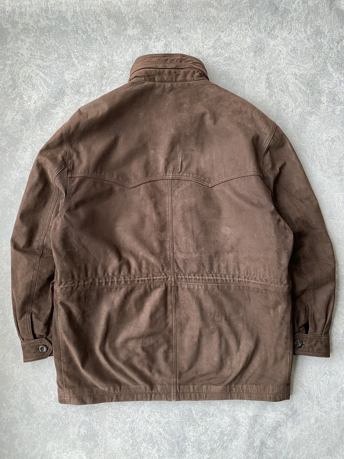 Yves Saint Laurent Vintage Yves Saint Laurent Leather Hunting Suede Jacket Size US XL / EU 56 / 4 - 6 Thumbnail