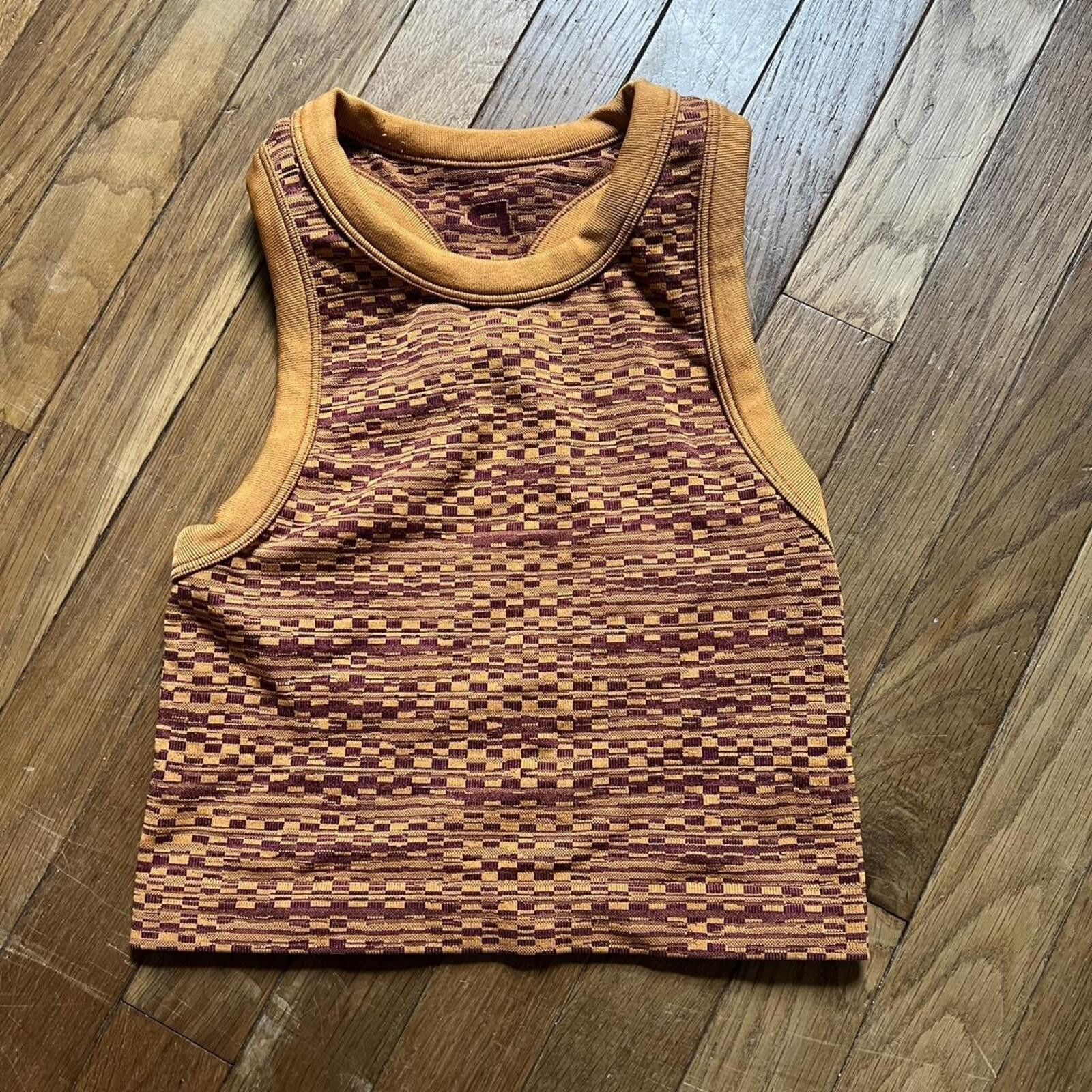 Other orange + burgundy boho workout tank top Size S / US 4 / IT 40 - 1 Thumbnail