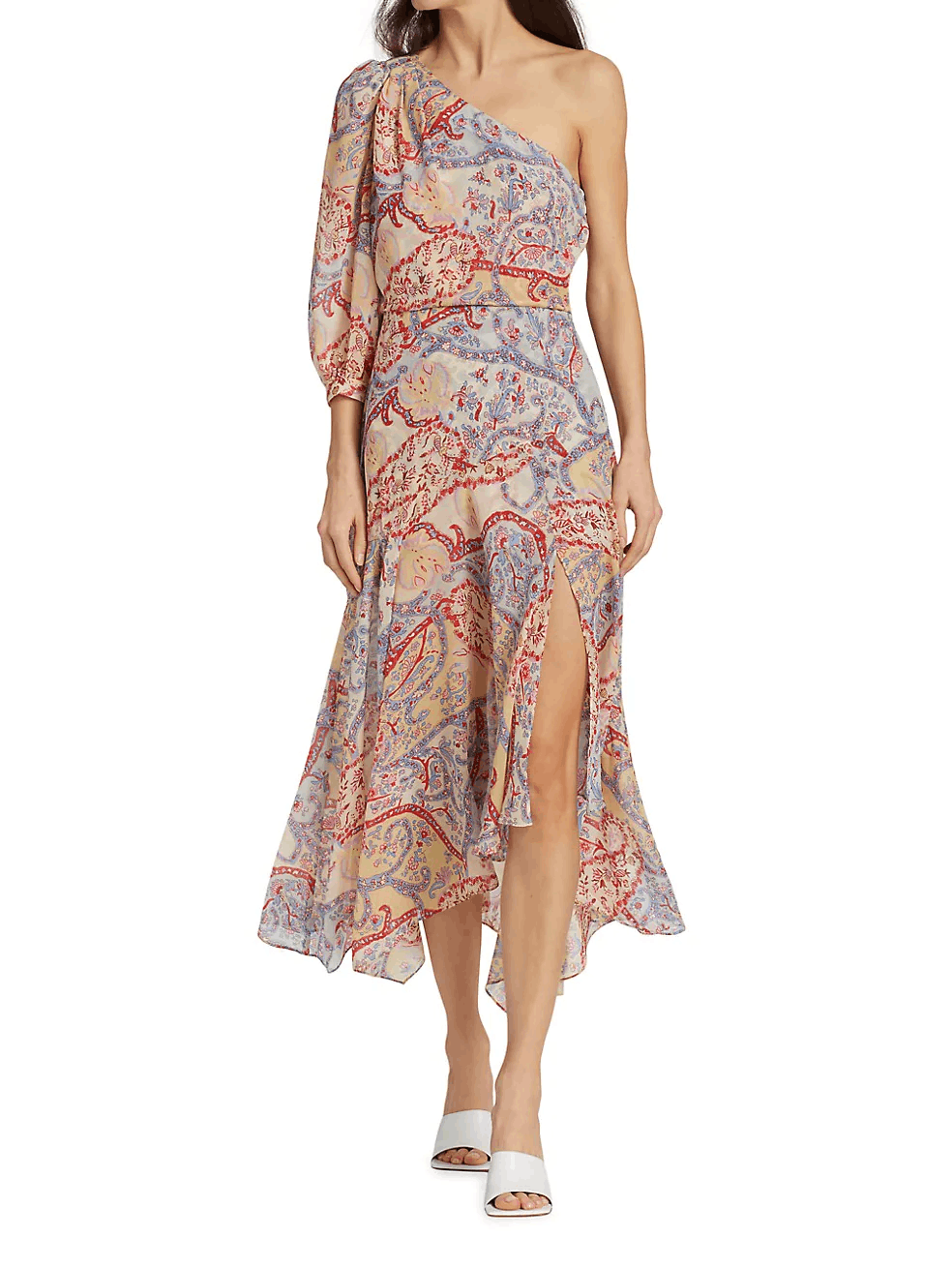 Veronica Beard Veronica Beard Kimber One Sleeve Floral Chiffon Dress Size S / US 4 / IT 40 - 3 Thumbnail