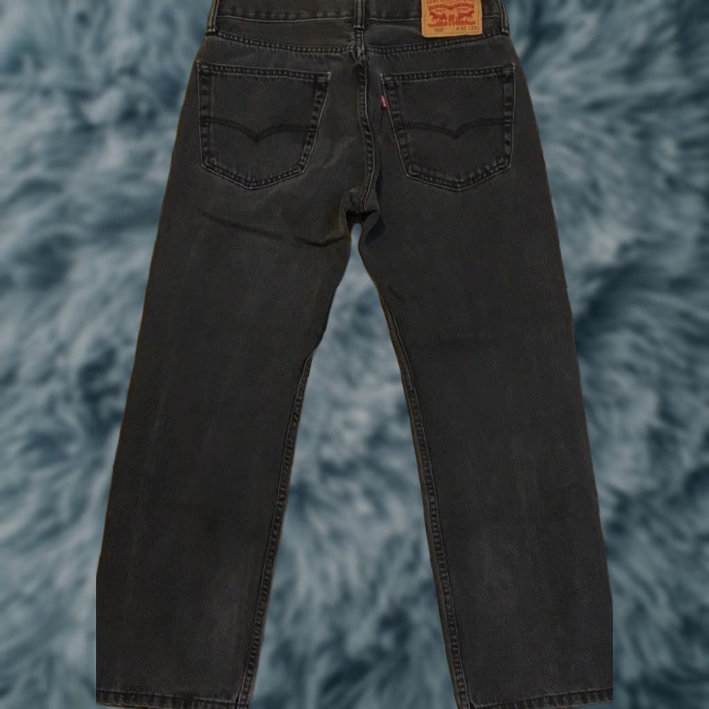 Levi's Levis 505 Jeans 31 Denim Regular Black Straight Distressed 80s 90s Grunge Punk Biker Western Levi's Men 28 Inseam Zipper Fly Tight Fit? Size US 31 - 1 Thumbnail
