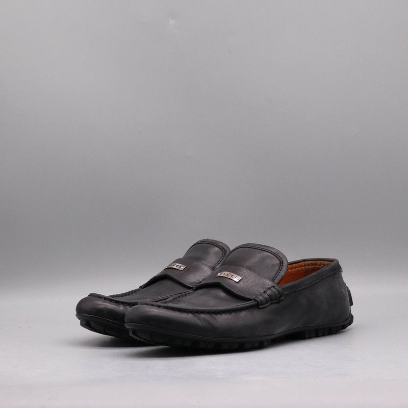 Gucci Gucci Leather Logo Loafers for Men -2508 Size US 8 / EU 41 - 8 Thumbnail