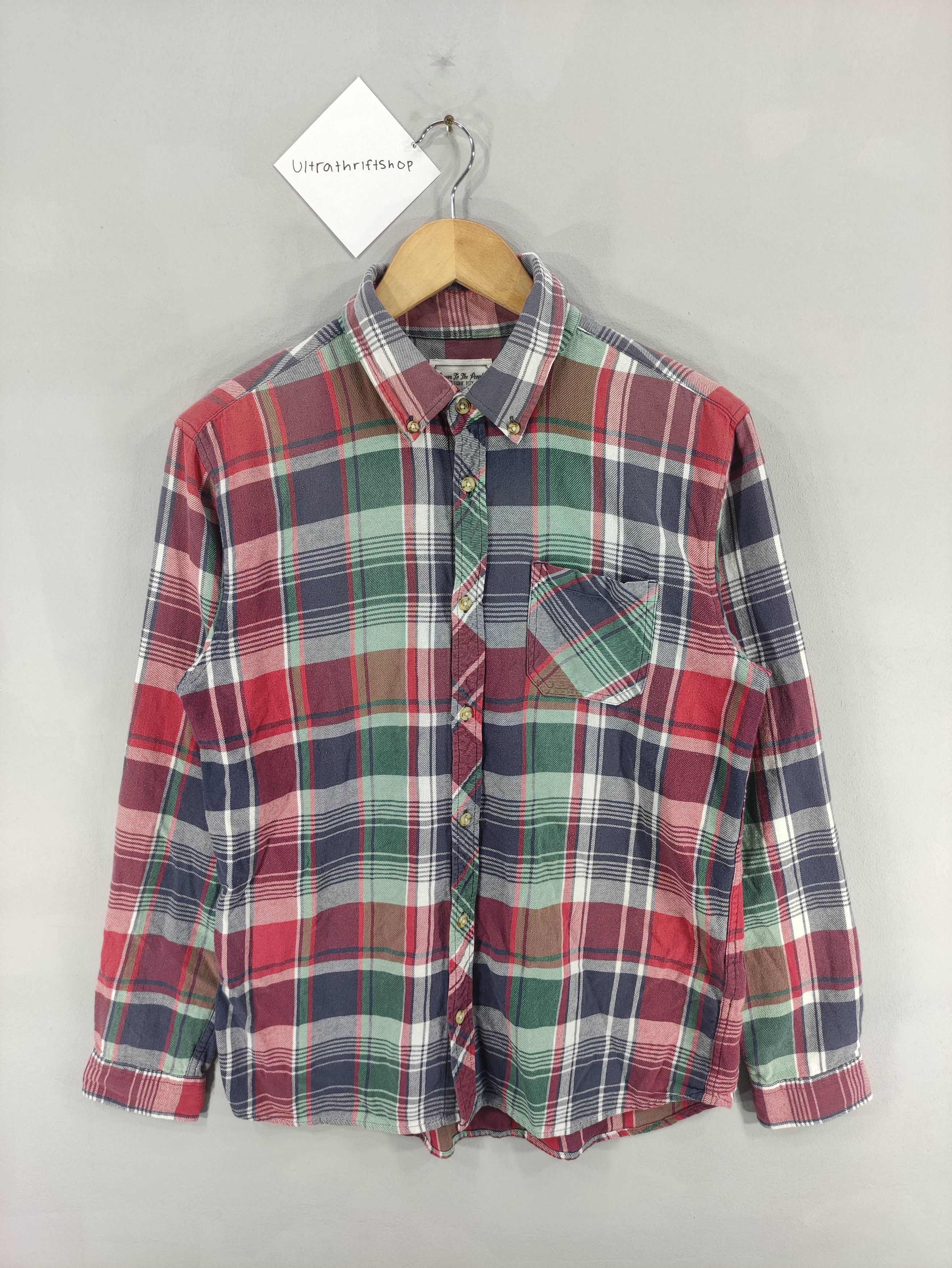 Japanese Brand Vintage Flannel Shirt Button Up Long Sleeve Size US M / EU 48-50 / 2 - 1 Thumbnail