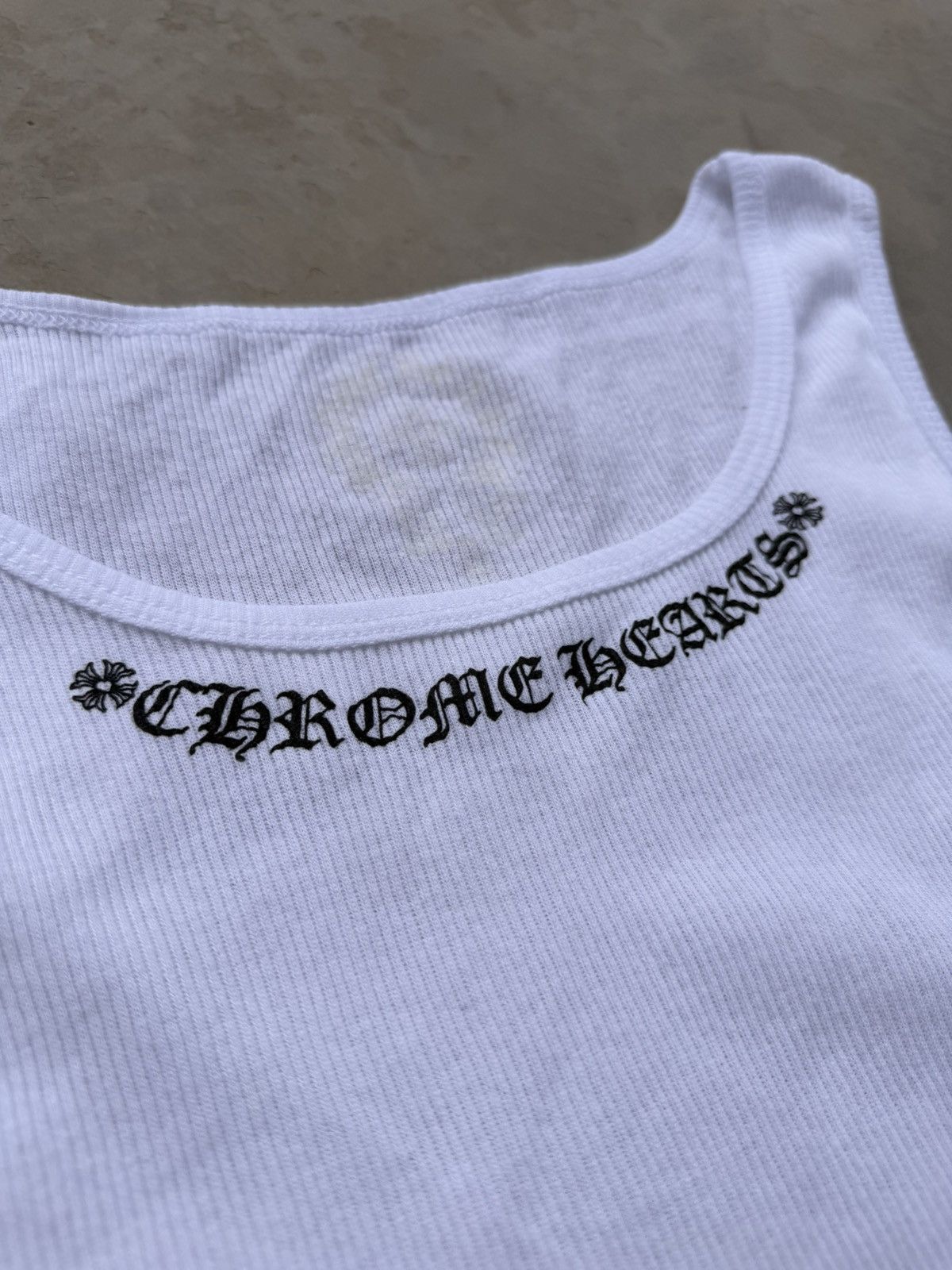 Chrome Hearts Chrome Hearts Neck Logo Tank Top White Size XL Brand New Size US XL / EU 56 / 4 - 3 Thumbnail