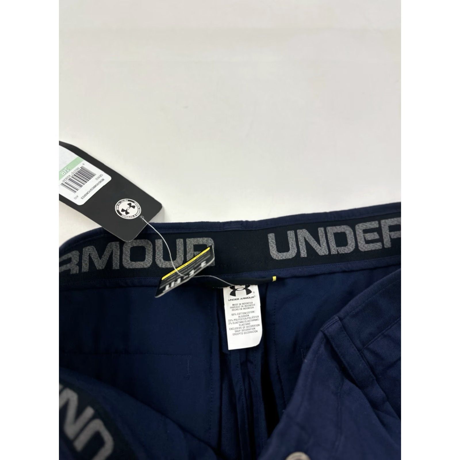 Under Armour Under Armour Shorts Men 34 Blue Pleated Chino Golf Performance NWT Sample Lightweight Pockets Zipper Logo Casual Sports Golf Men Regular Inseam 10 in Size US 34 / EU 50 - 6 Thumbnail