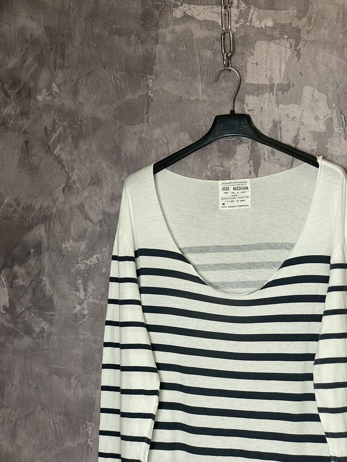 Allsaints × Hysteric Glamour Allsaints striped longsleeve luxury avant-garde Size M / US 6-8 / IT 42-44 - 4 Thumbnail