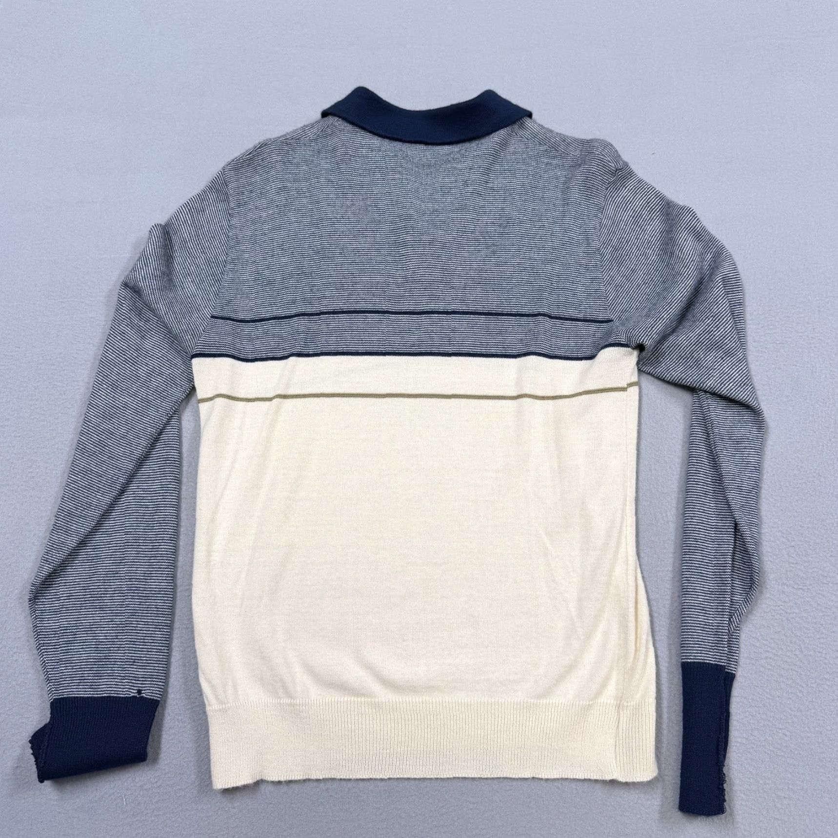 Jantzen VINTAGE Jantzen Sweater Mens M Blue Stripe Collared Knit Pullover Casual Size US M / EU 48-50 / 2 - 4 Thumbnail