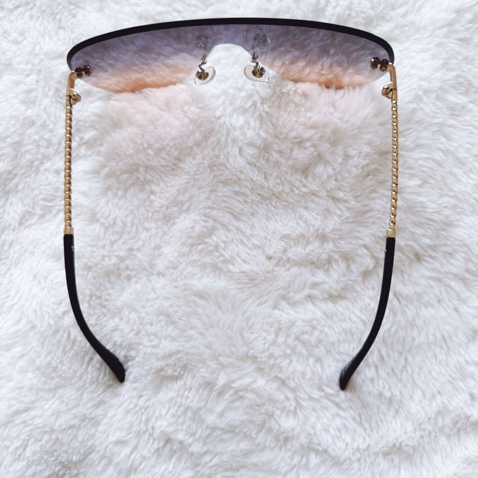 Other Jasmine Clear Purple Sleek Single-Lens Sunglasses Size ONE SIZE - 10 Thumbnail