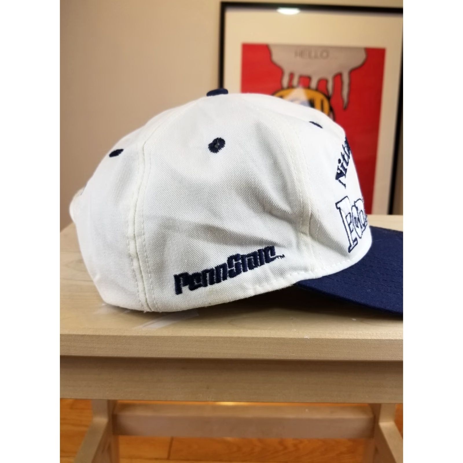 Starter VINTAGE NITTANY LIONS PENNSTATE SNAPBACK White/Navy ONE SIZE Men StartER Camouflage Denim Hip Hop Style Hats Size ONE SIZE - 3 Thumbnail