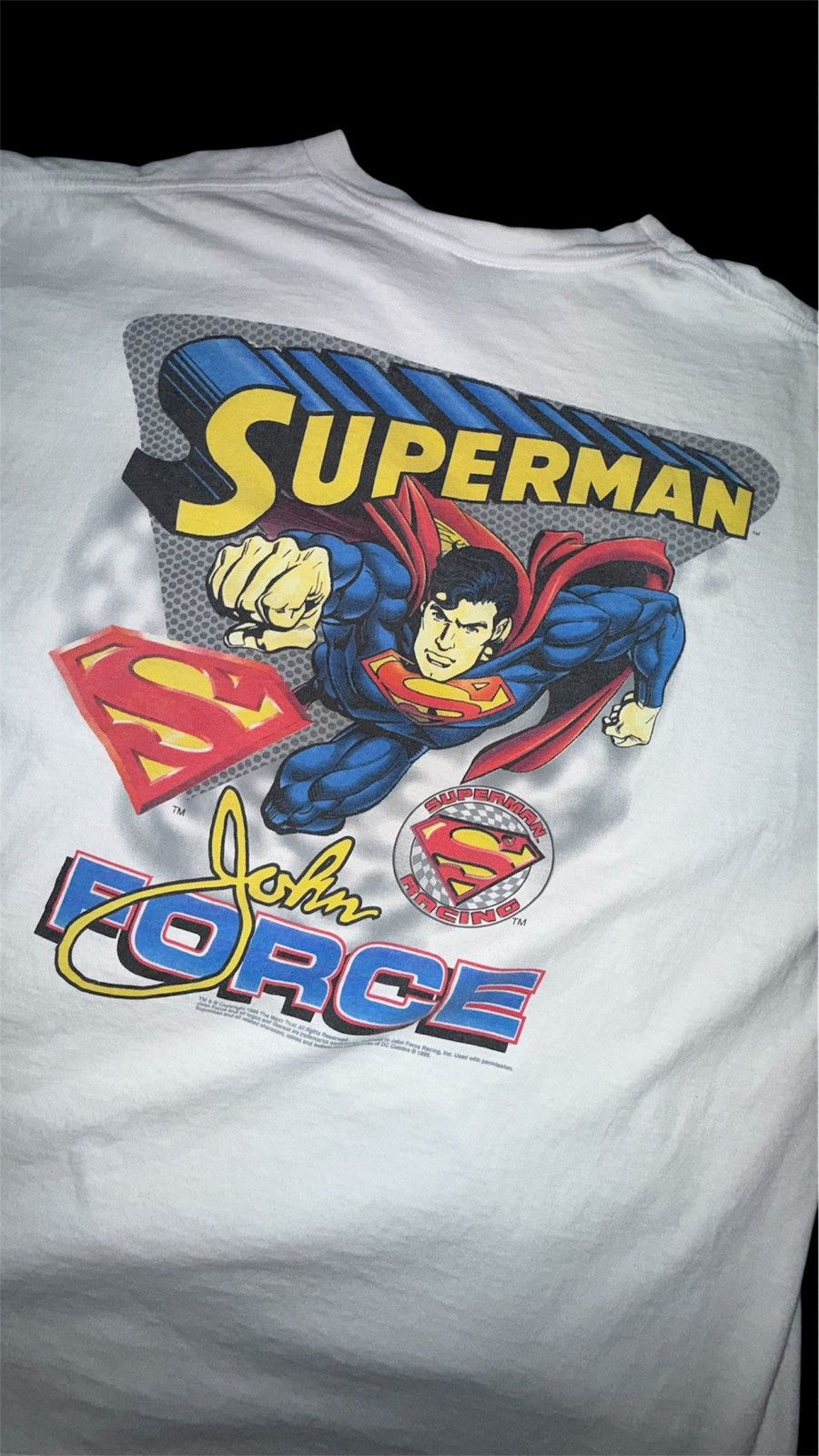 Vintage John Force Superman Tee (1997) Size US L / EU 52-54 / 3 - 4 Thumbnail