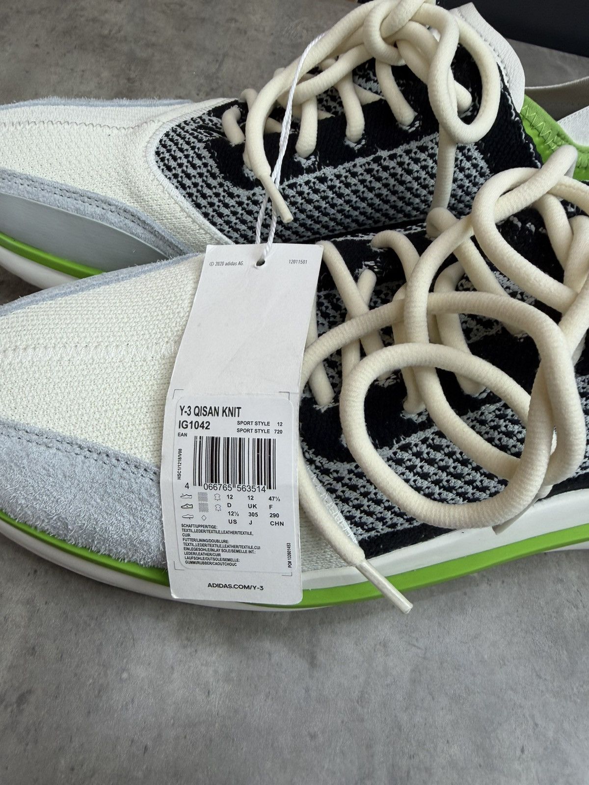 Y-3 Adidas Y-3 Yohji Yamamoto Qisan Knit White/Black Size 12.5 Size US 12.5 / EU 45-46 - 11 Thumbnail