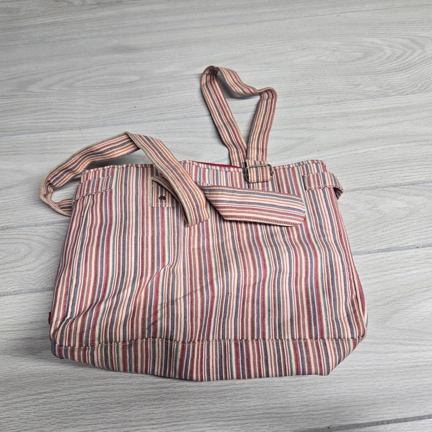 Vintage Longaberger Bag 14" Fabric Gift Tote Red Denim Plaid Tote Women 14" Red Denim Plaid Fabric Gift Tote Bag Longaberger Size ONE SIZE - 3 Thumbnail