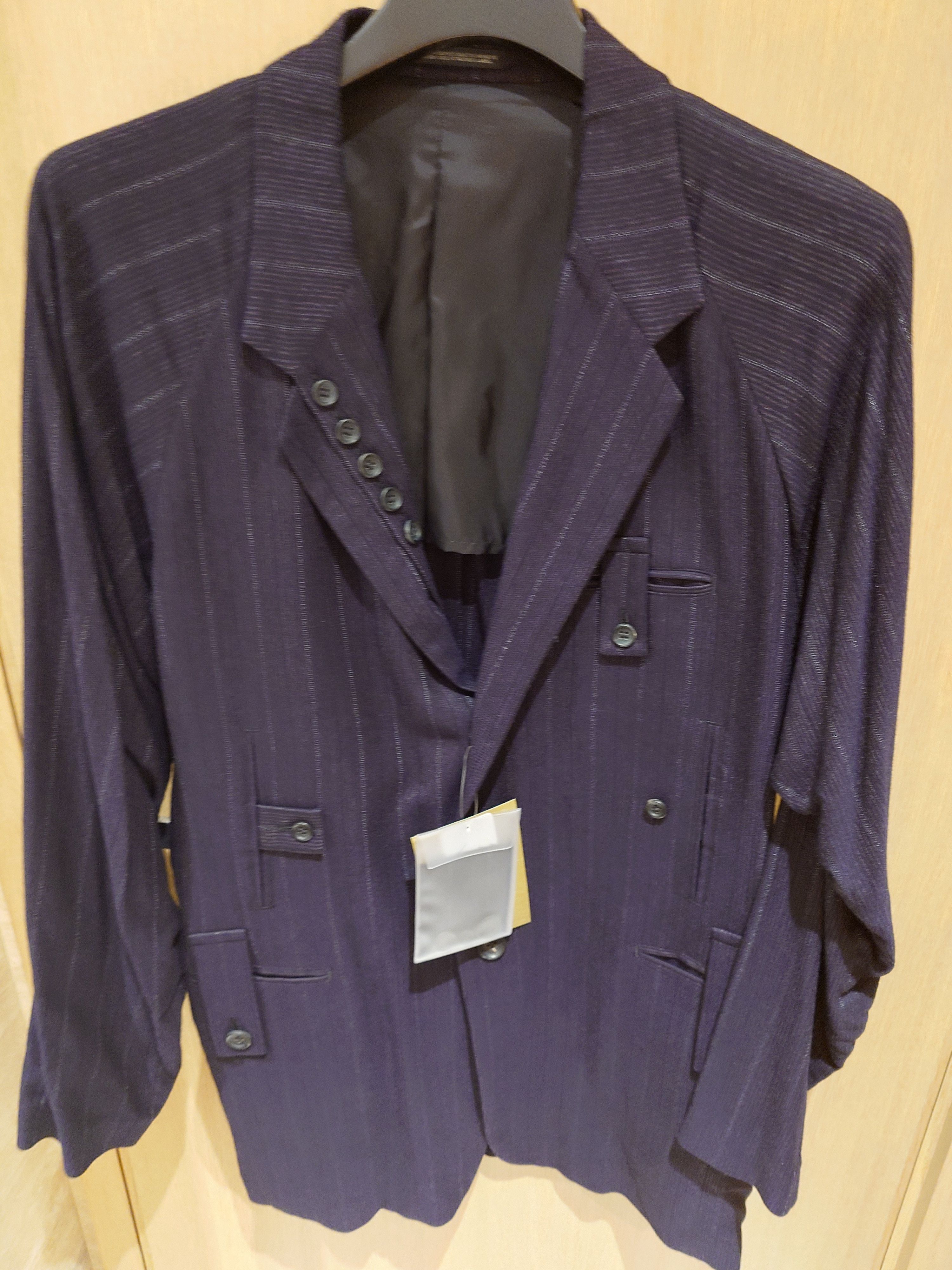 Yohji Yamamoto Yohji Yamamoto SS24 Blue Stripe Jacket Size US L / EU 52-54 / 3 - 1 Thumbnail
