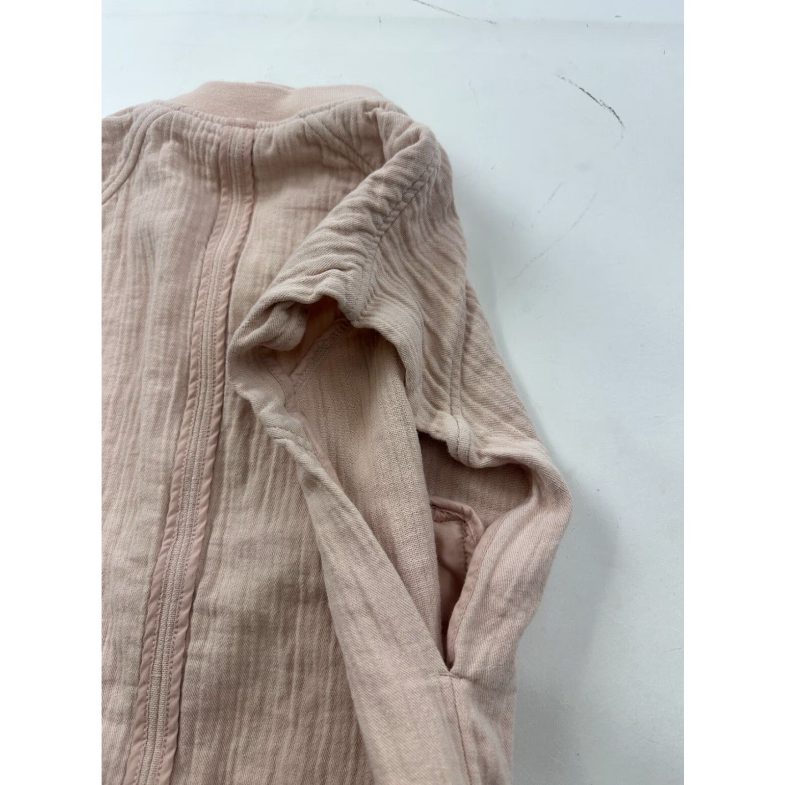 Zara Zara Jacket Womens Small Light Pink Sleeveless Full Zip Cotton Shirt Womens Small Pink Modern Artsy Outdoor Classic 90s Retro Jacket Ladies Women Size S / US 4 / IT 40 - 7 Thumbnail
