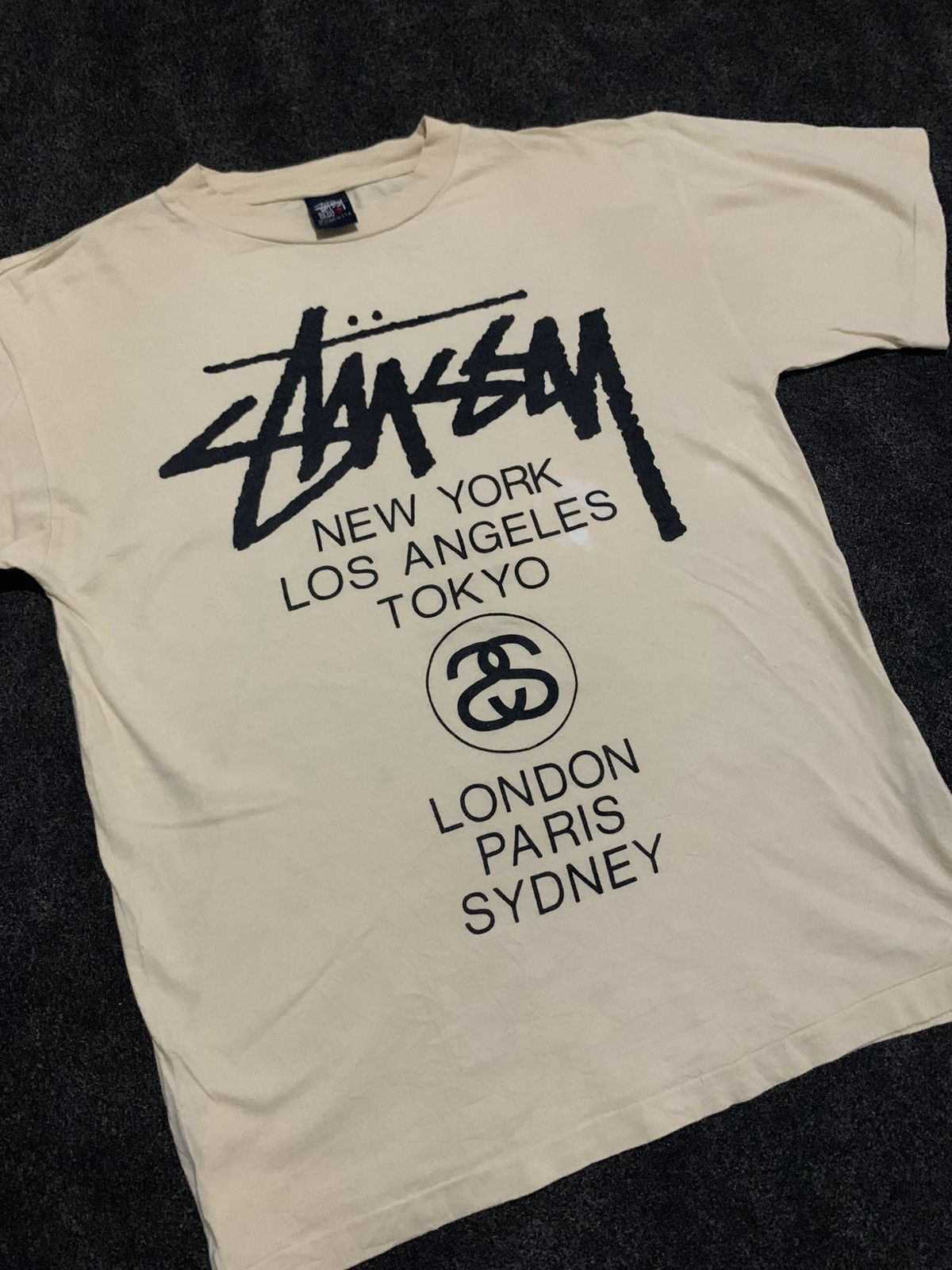 Stussy Stüssy World Tour Cities T-Shirt (Y2K Era) Size US S / EU 44-46 / 1 - 3 Thumbnail