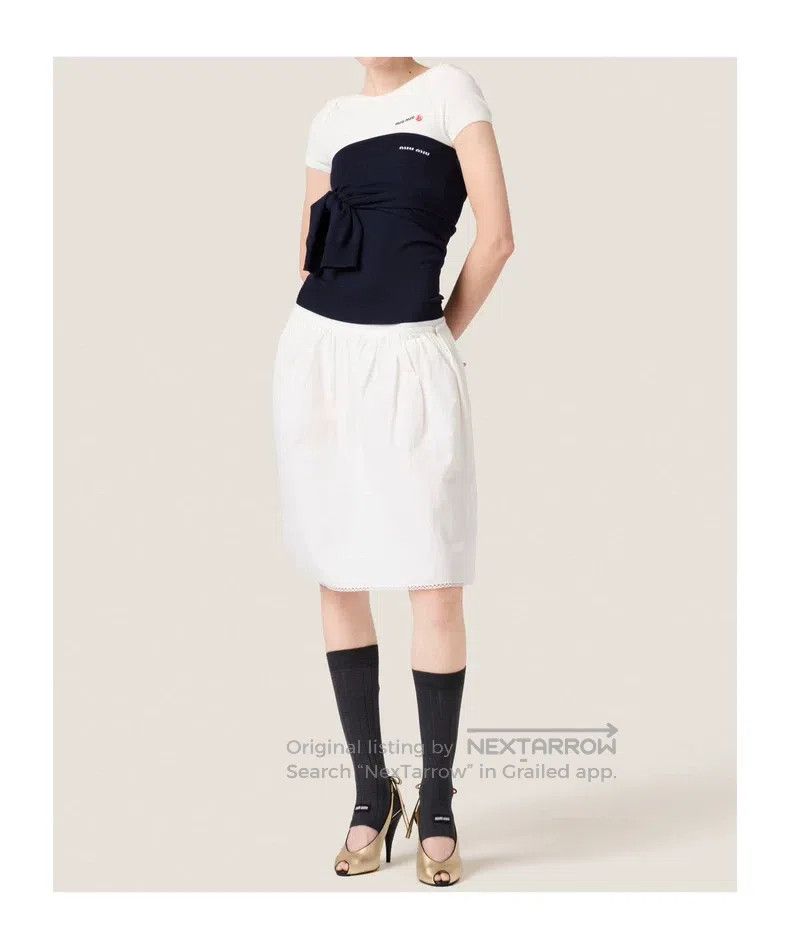 Miu Miu Miu Miu 40 Dark blue one-shoulder wool coat Size M / US 6-8 / IT 42-44 - 6 Thumbnail