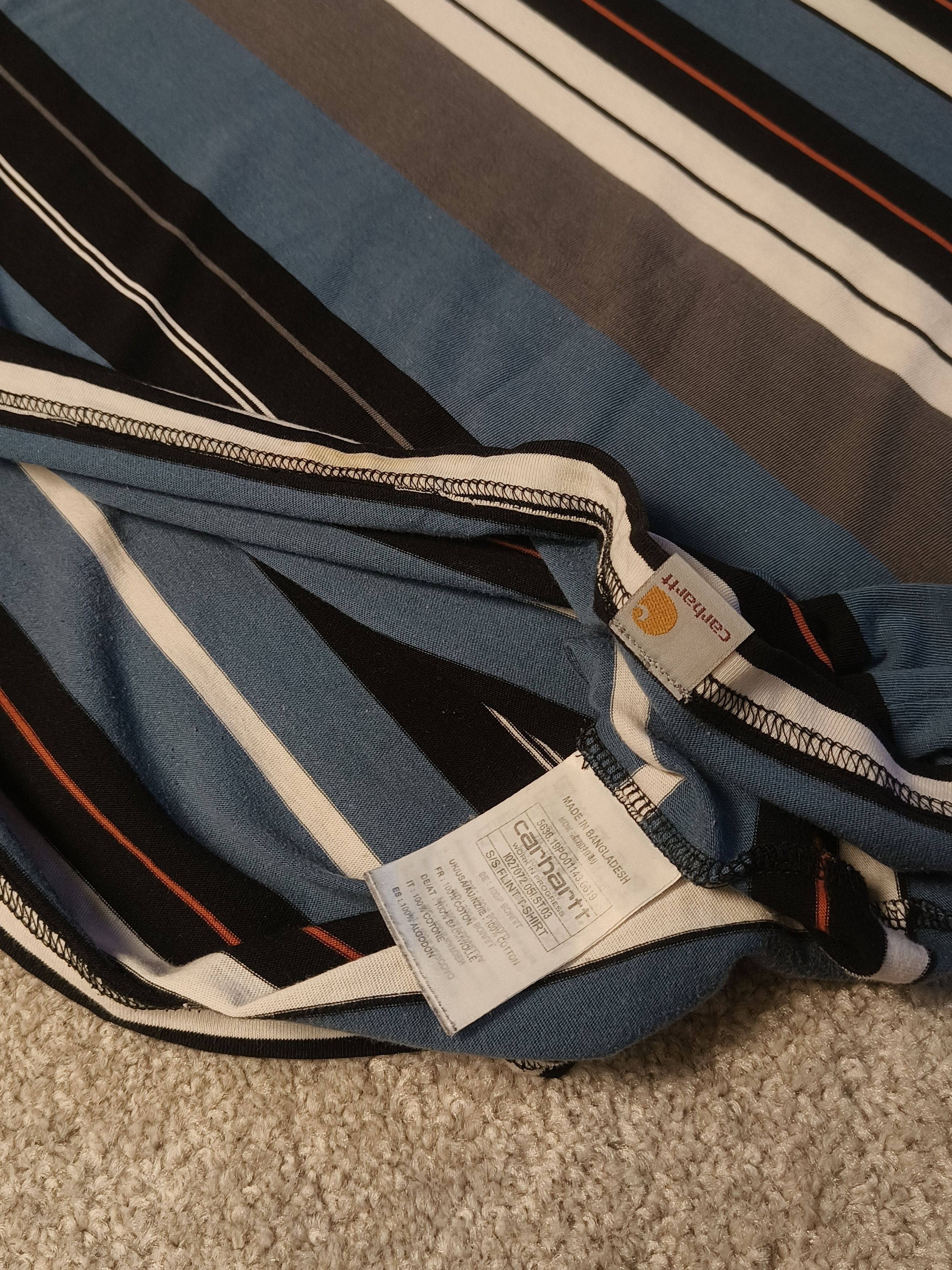 Carhartt Wip Carhartt WIP S/S Stripe Flint Prussian Blue T-Shirt Size US M / EU 48-50 / 2 - 3 Thumbnail