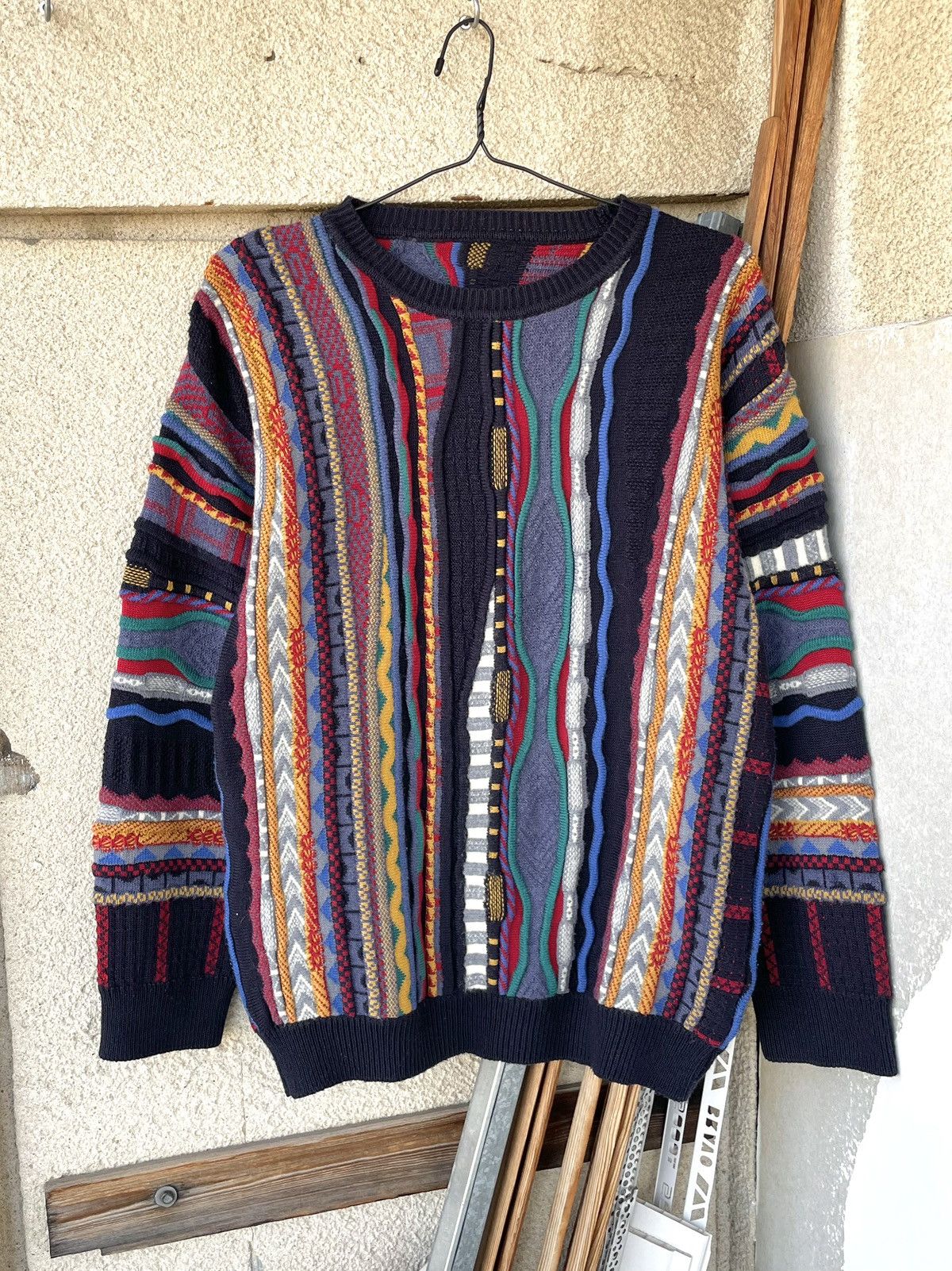 Coogi Vintage Coogi Style 3D Knit Multicolour Textured Sweater Size US M / EU 48-50 / 2 - 4 Thumbnail
