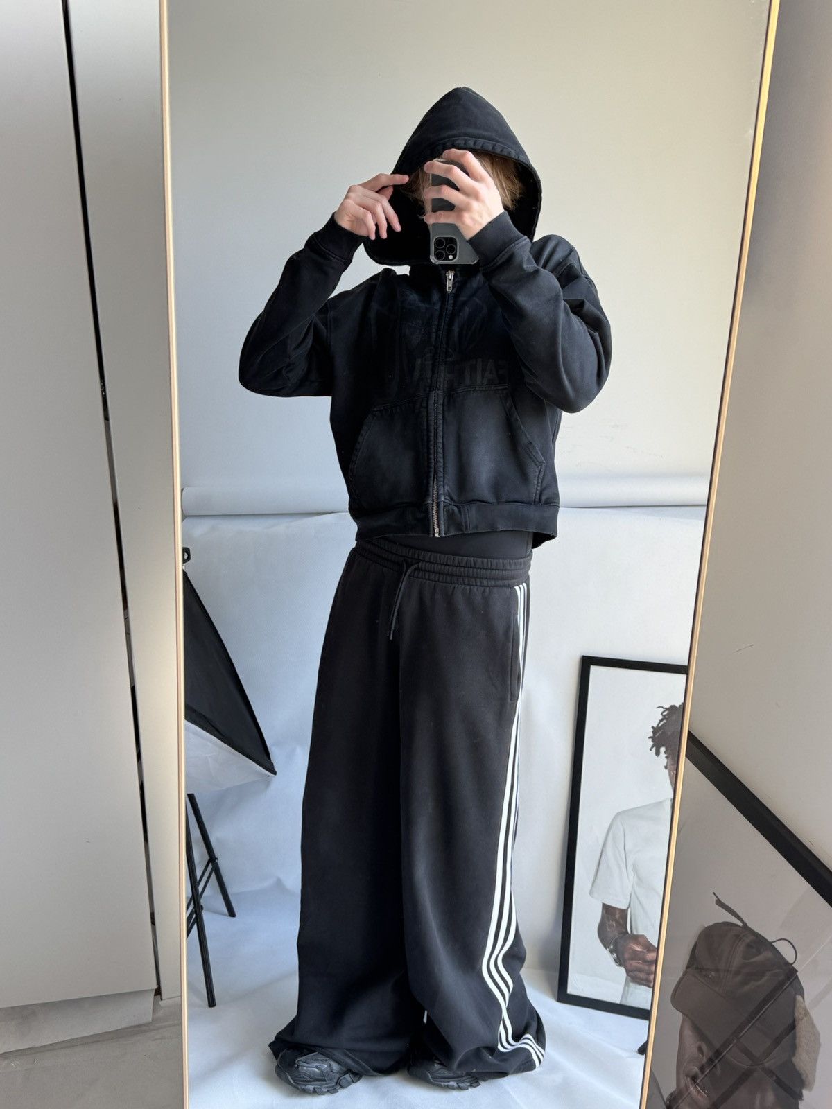 No Faith Studios NFS ZIP JACKET Washed Black Zip Up Hoodie no faith Studios Size US S / EU 44-46 / 1 - 22 Thumbnail