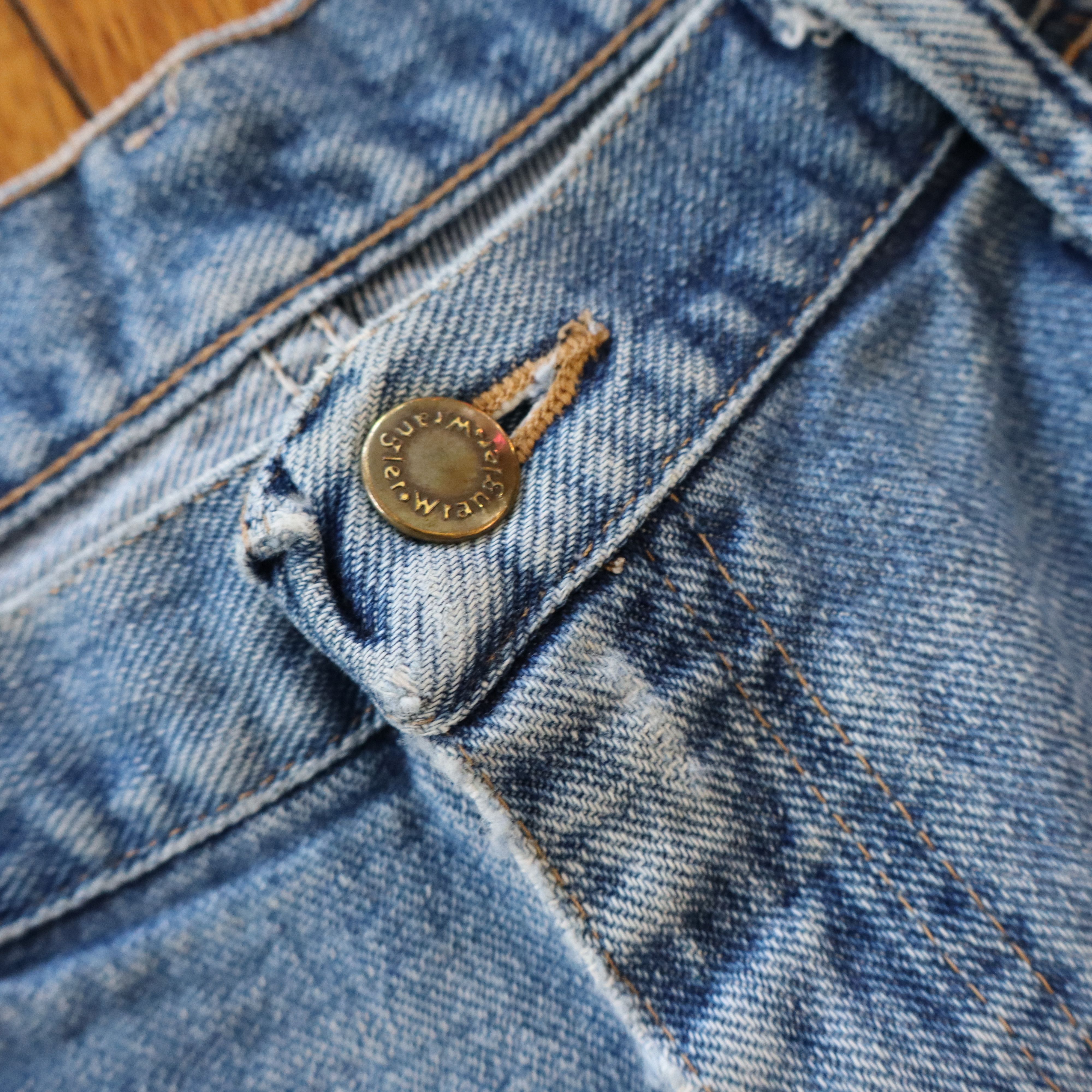 Carhartt × Levi's × Wrangler Vtg 90s Y2K Wide Leg Distressed Skater Denim Shorts Jorts Size US 36 / EU 52 - 3 Thumbnail
