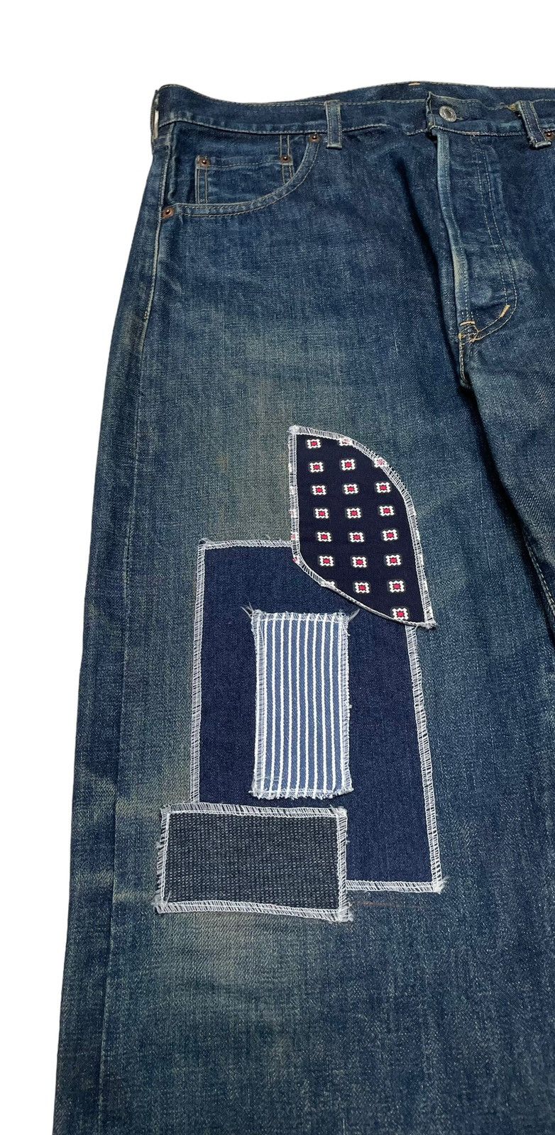 Levi's Vintage Clothing × Vintage Vintage Brand Levi’s 503 Patchwork Jeans 1990s Size US 34 / EU 50 - 4 Thumbnail