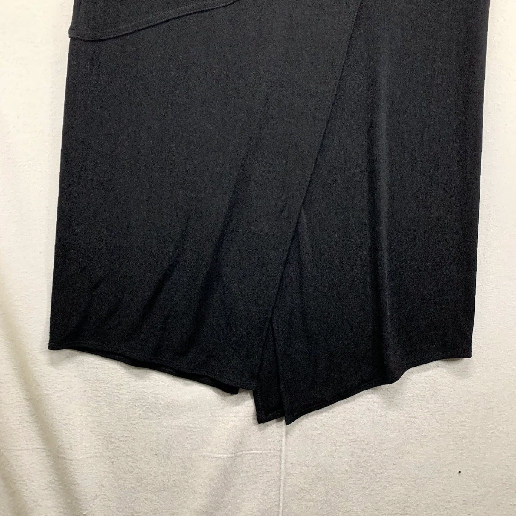 Hope VINTAGE Christian Hope Skirt Womens Petite Small Black Midi Wrap All Seasons 80s 90s Gothic Size 28" / US 6 / IT 42 - 5 Thumbnail