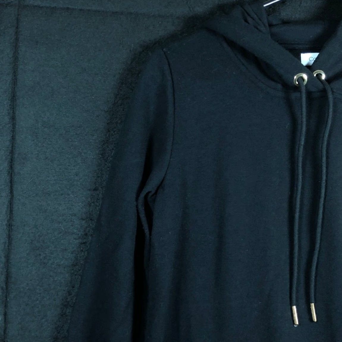 Calvin Klein Calvin Klein Womens Sweater Dress Black Gold Hooded Pockets Medium Dress Sweater Women Casual Size M / US 6-8 / IT 42-44 - 4 Thumbnail