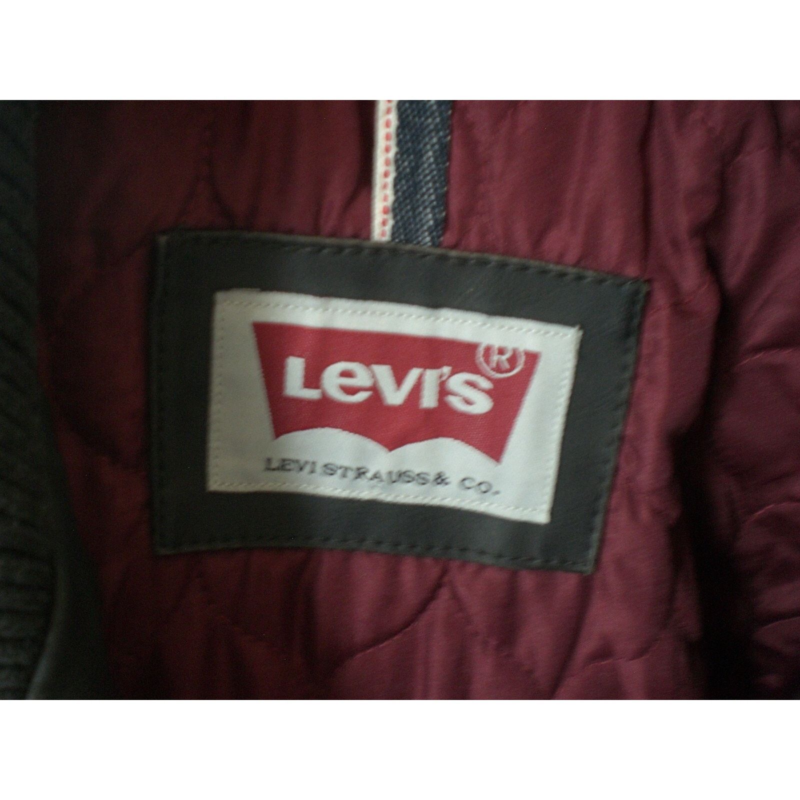 Levi's Men's Pleather Levi's Bomber Jacket Sz Medium Size US M / EU 48-50 / 2 - 4 Thumbnail