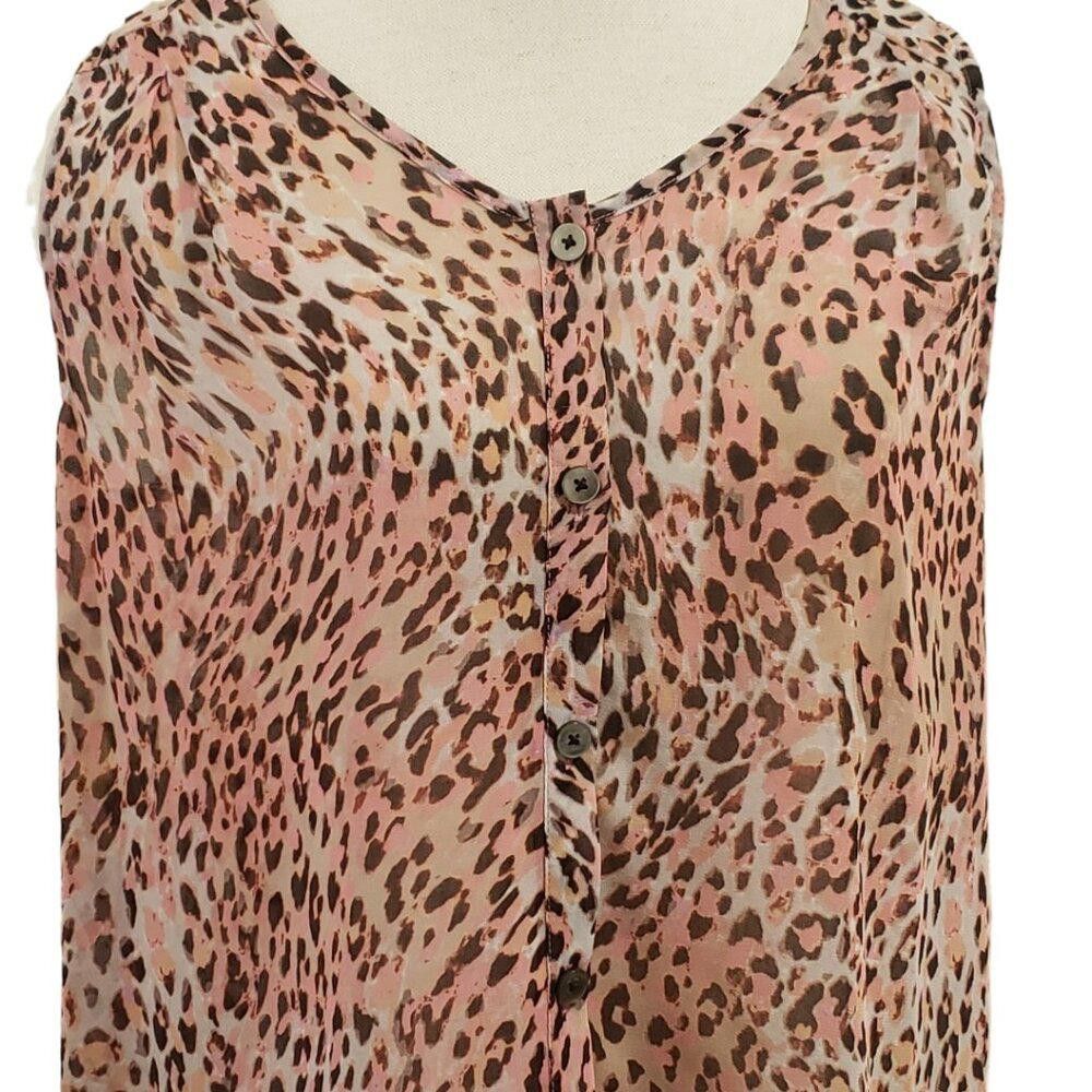 Designer CT1778 Cabi Sleeveless Animal Print Lightweight Top S Size S / US 4 / IT 40 - 2 Thumbnail