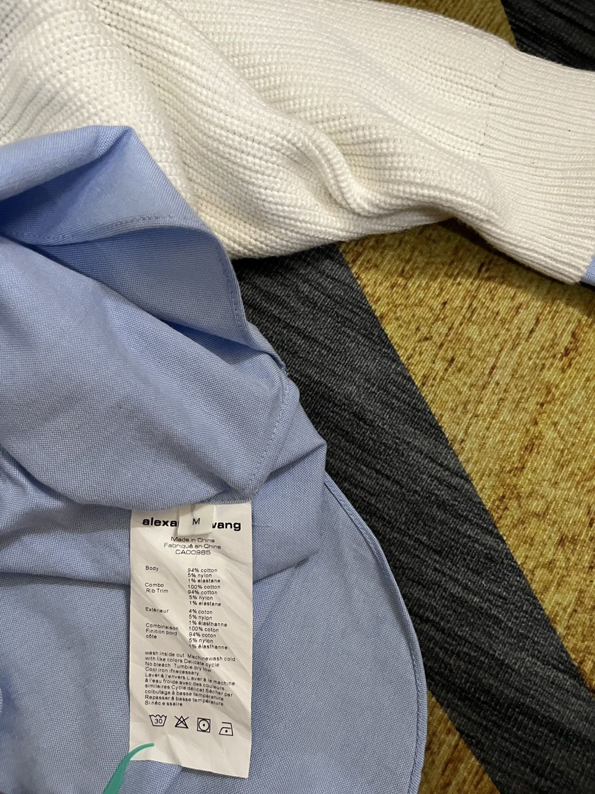 Alexander Wang 2000s mix media cotton hybrid poplin ribbed top #H2 Size M / US 6-8 / IT 42-44 - 8 Thumbnail