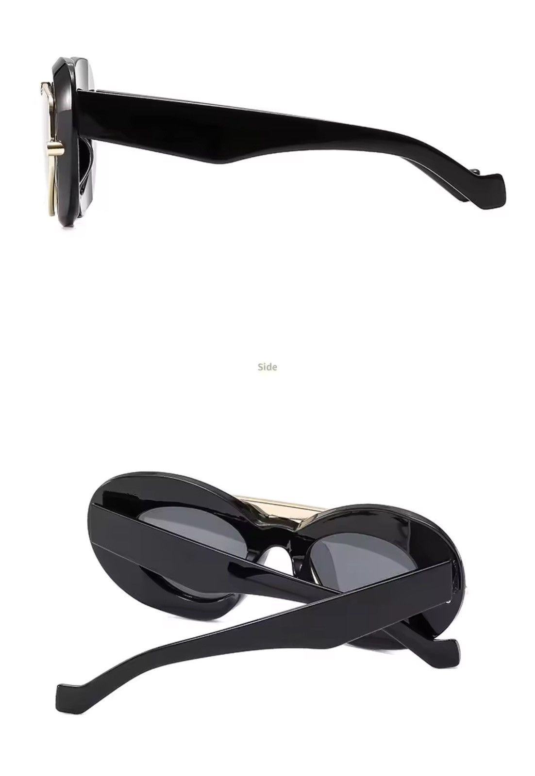 Electric Visual × Japanese Brand × Vintage Punk Oval Sunglasses 2000'S Women Size ONE SIZE - 3 Thumbnail