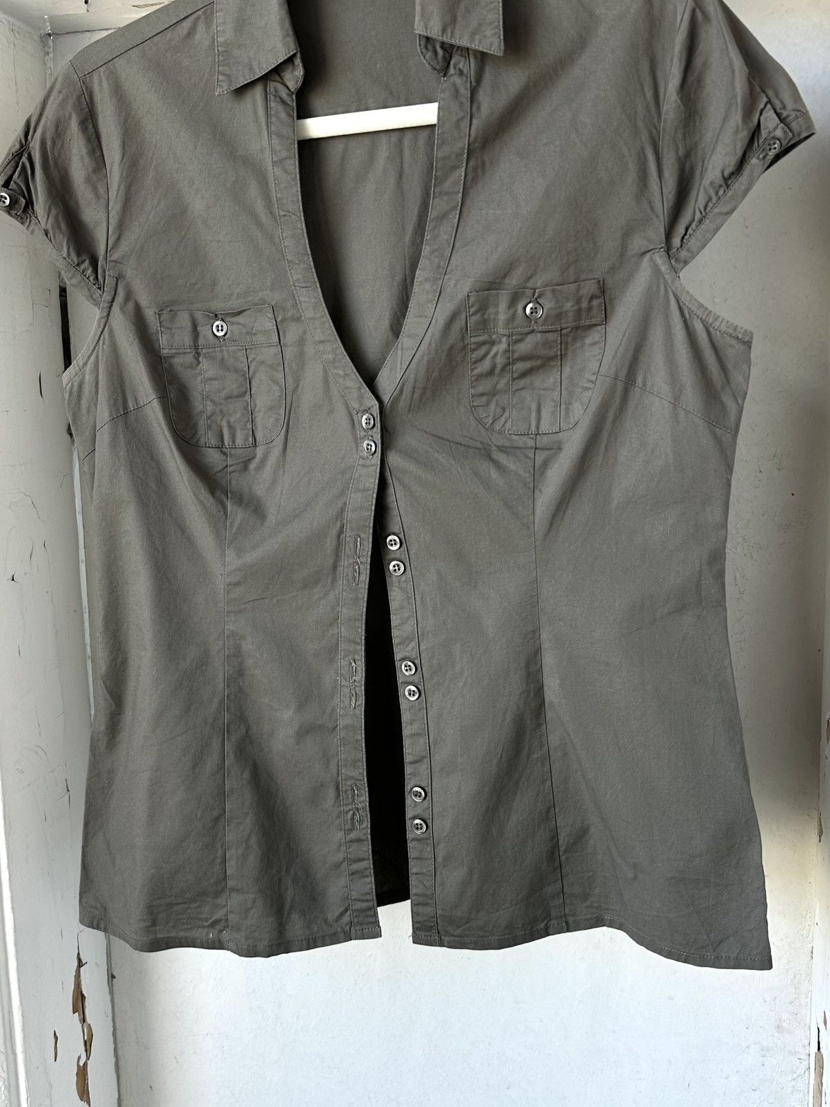 Japanese Brand × Vintage Vintage Khaki Shirt Size M / US 6-8 / IT 42-44 - 3 Thumbnail