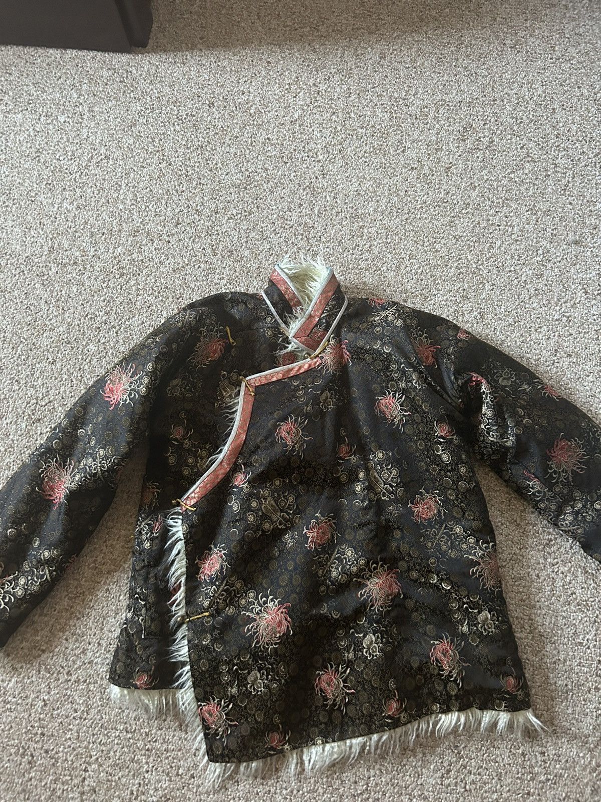 Other Tibetan shirt fur lined Tibetan winter wonju Floral design Size US M / EU 48-50 / 2 - 1 Thumbnail