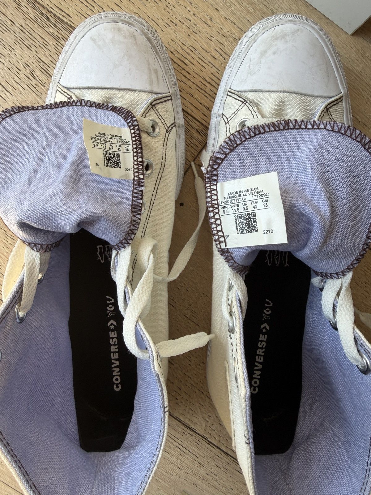 Converse Custom White Converse Chuck Taylor All Star Lift Platform Size US 9.5 / EU 42-43 - 6 Thumbnail