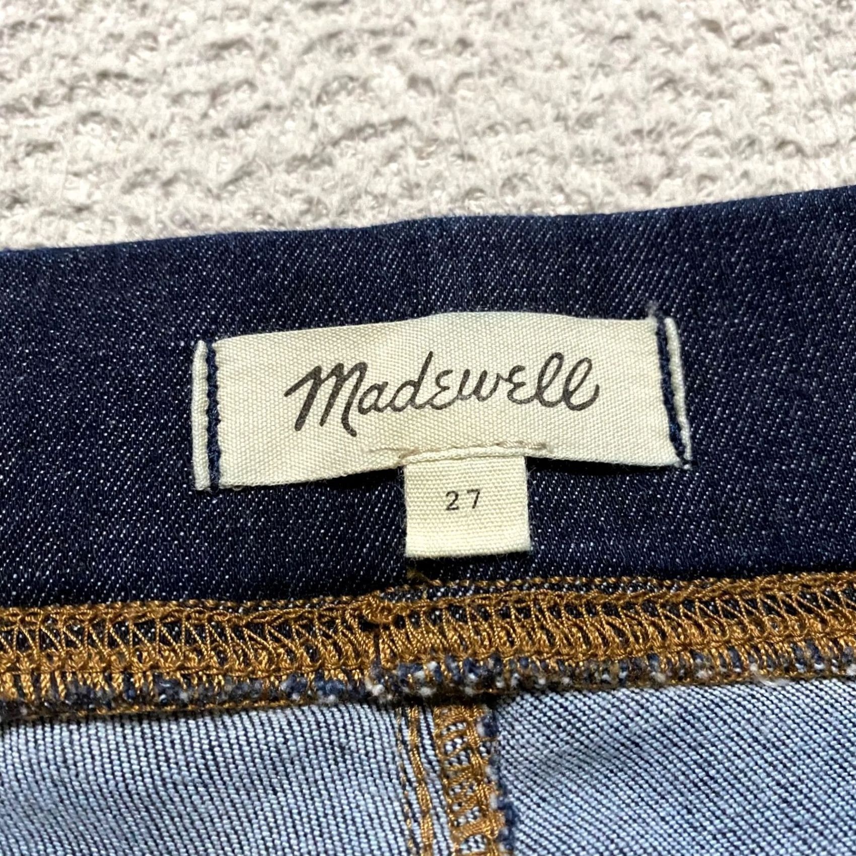 Madewell Madewell Jeans Blue Denim Dark Wash Flared High Rise Pull On 27 Regular Women 5-Pocket Shirt? Size 27" / US 4 / IT 40 - 3 Thumbnail