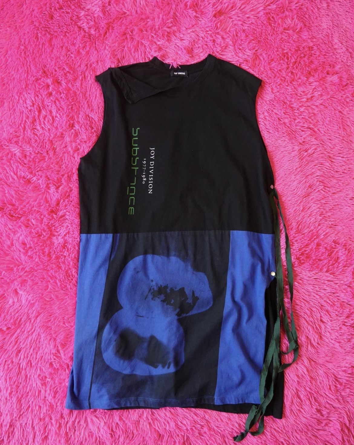 image of Raf Simons Blade Runner Joy Division Top in Black Blue, Men's (Size XL)