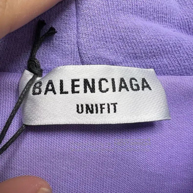 Balenciaga Balenciaga Distressed Purple Logo Slogan Hooded Sweatshirt Size US XL / EU 56 / 4 - 3 Thumbnail