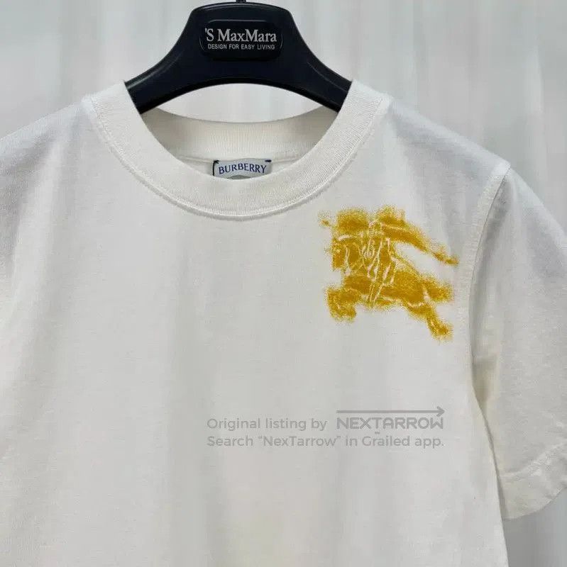 Burberry Burberry White Logo Print Short Sleeve T-Shirt. Size XS / US 0-2 / IT 36-38 - 3 Thumbnail