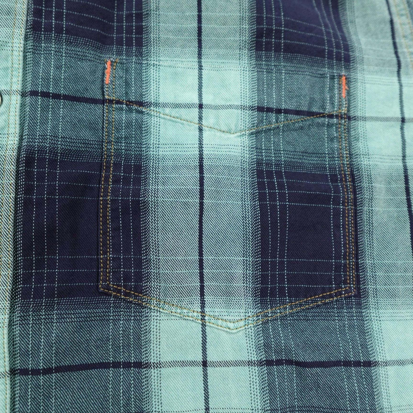 Vintage 32 Bar Blues Shirt Mens Large Blue Plaid Button-Down Long Sleeve Casual Cotton Shirt Mens L Blue Plaid Size US L / EU 52-54 / 3 - 3 Thumbnail